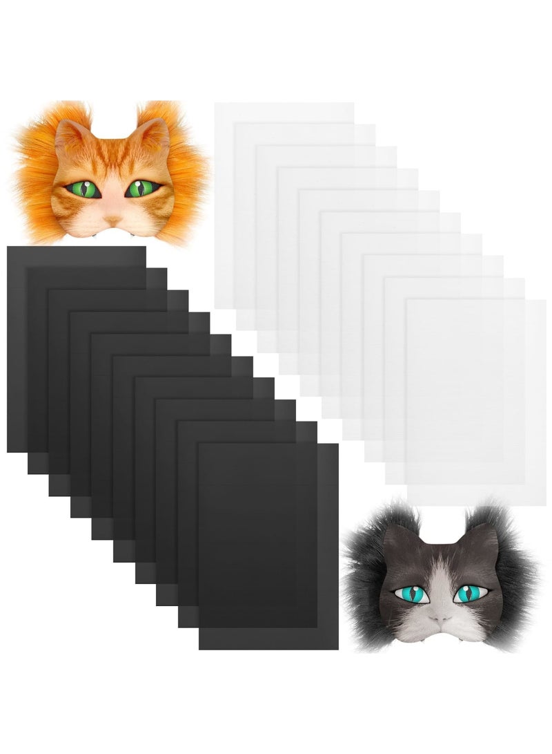 SYOSI Eye Mesh for Therian Mask - Waterproof PVC Plastic Mesh Sheets for Fursuit, DIY Furry Suit, Printable Canvas for Custom Therian Fursuits and Furry Costume Eyes (20 Pcs)11.81x7.87” - Image 1