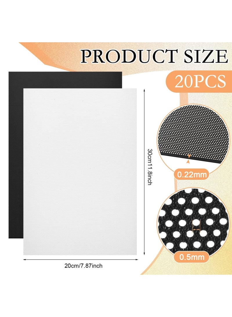 SYOSI Eye Mesh for Therian Mask - Waterproof PVC Plastic Mesh Sheets for Fursuit, DIY Furry Suit, Printable Canvas for Custom Therian Fursuits and Furry Costume Eyes (20 Pcs)11.81x7.87” - Image 5