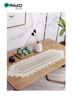 Generic Hollow Lace Table Runner White  - Image 2
