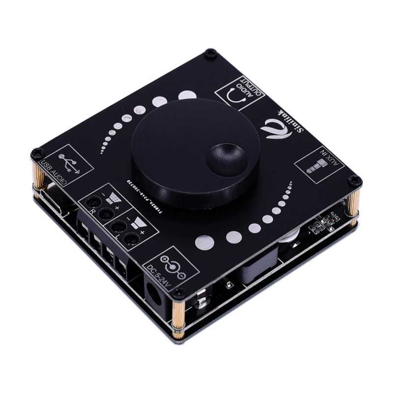 AmiciSound Mini Wireless Plastic Amplifier Bluetooth 5.0, 50W+50W Dual Channel DIY Speaker DC5-27V Audio Amplifier - Image 1