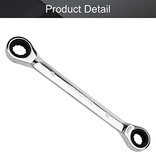 Utoolmart Double Box End Ratcheting Wrench,13mm x 15mm Metric Heavy Duty Cr-V Box Ratcheting Gear Spanner 1pcs - Image 4
