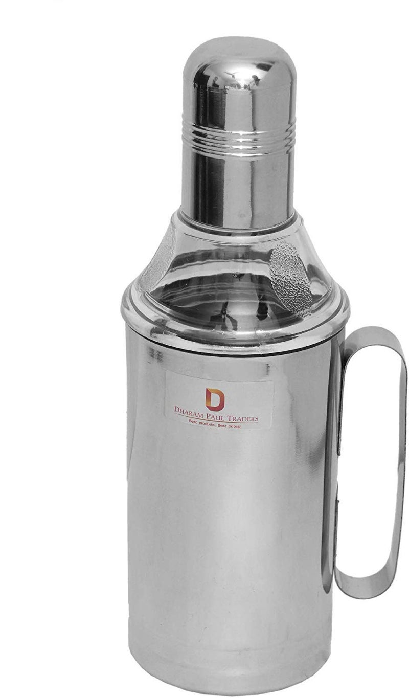 Dharam Paul Traders Stainless Steel Olive Oil Dispenser for Kitchen 1 Liter,1 Piece,Steel color.. - Image 2