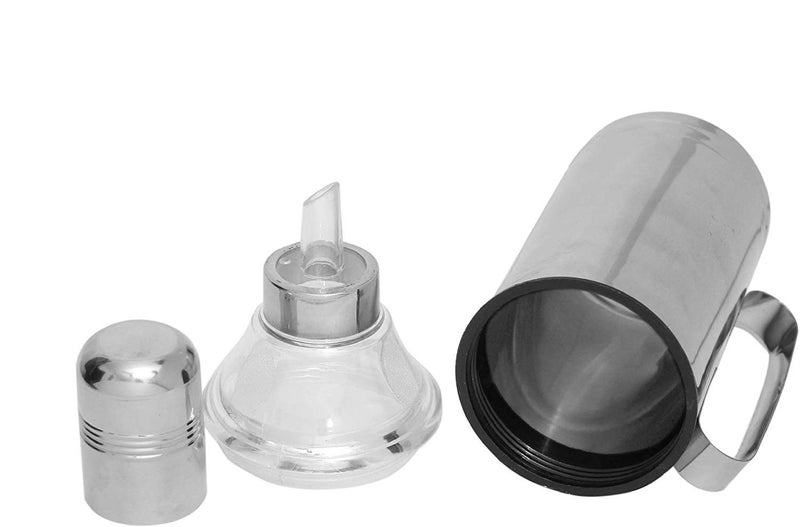 Dharam Paul Traders Stainless Steel Olive Oil Dispenser for Kitchen 1 Liter,1 Piece,Steel color.. - Image 3