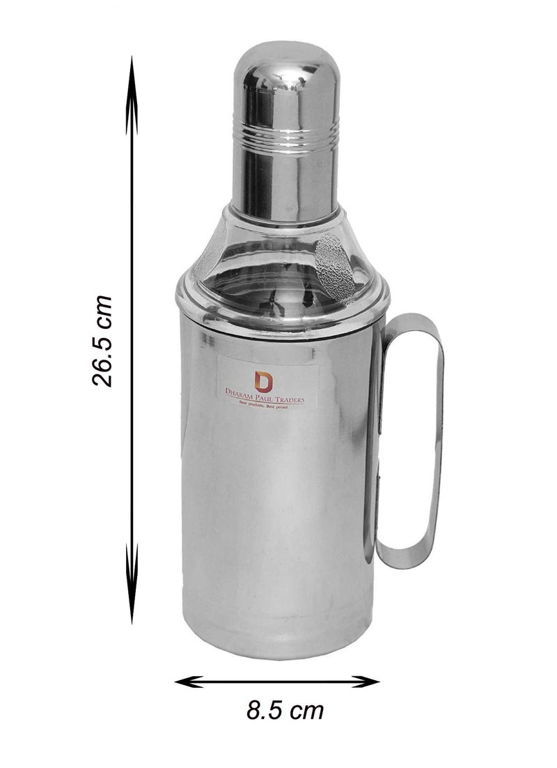 Dharam Paul Traders Stainless Steel Olive Oil Dispenser for Kitchen 1 Liter,1 Piece,Steel color.. - Image 5