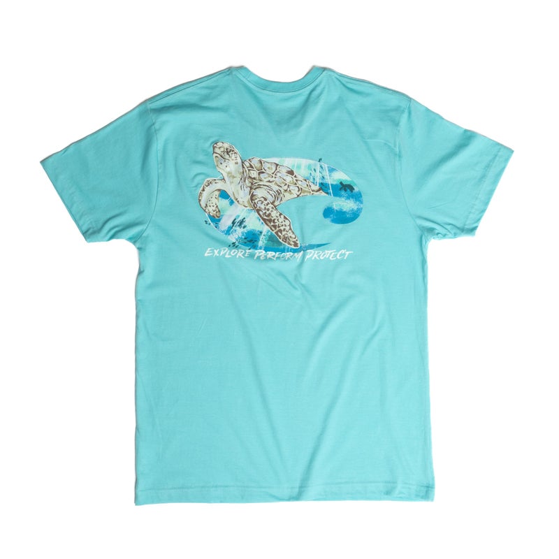 Costa Del Mar Mens Costa Epp Sea Turtle T-Shirt, Heather Blue Lagoon, Large - Image 4