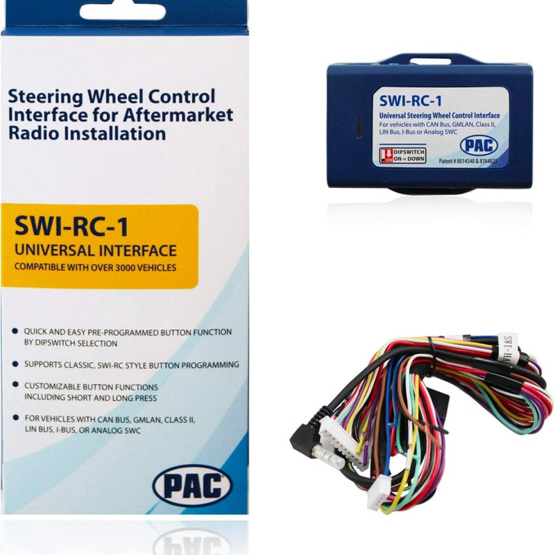 واجهة تحكم عجلة القيادة PAC SWIRC مصممة لجميع العلامات التجارية الرئيسية للراديو واجهة عالمية SWIRC1