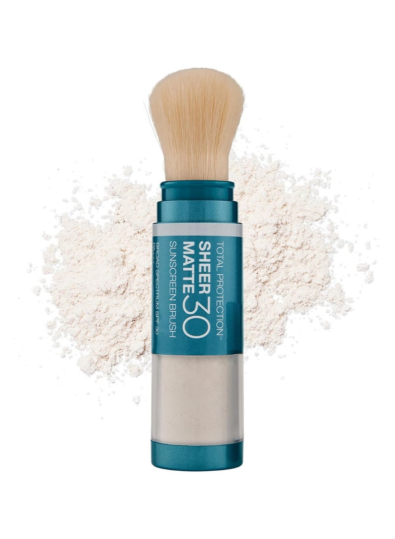 Colorescience فرشاة واقي الشمس كولورساينس للحماية الكاملة غير اللامعة SPF 30 للبشرة الدهنية والمعرضة لحب الشباب، بدون رائحة 0.15 أونصة، بودرة - Image 1