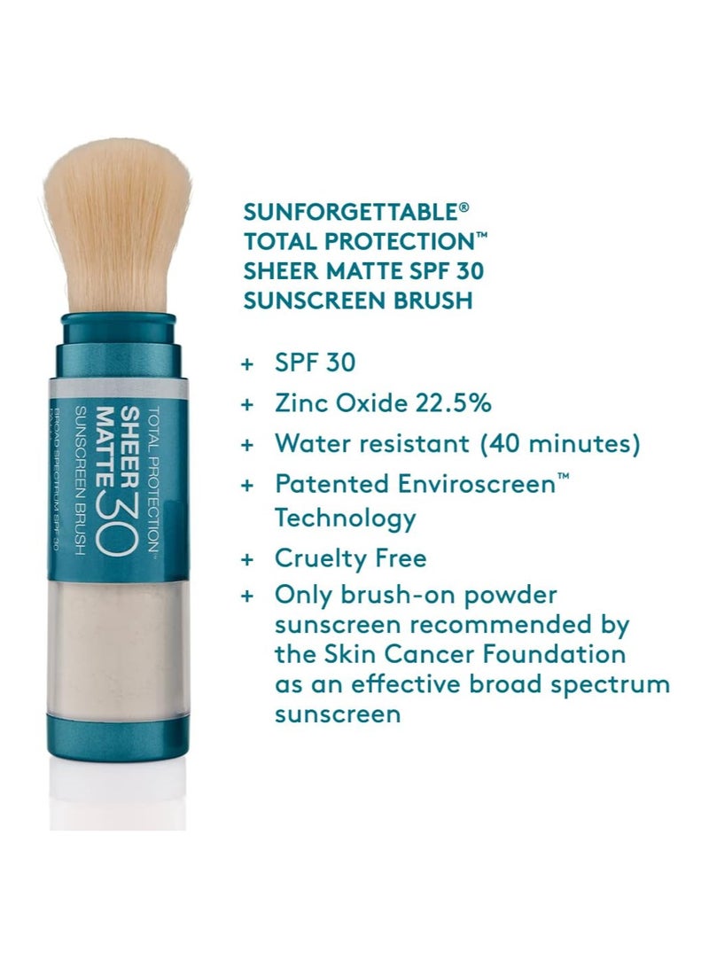 Colorescience فرشاة واقي الشمس كولورساينس للحماية الكاملة غير اللامعة SPF 30 للبشرة الدهنية والمعرضة لحب الشباب، بدون رائحة 0.15 أونصة، بودرة - Image 3