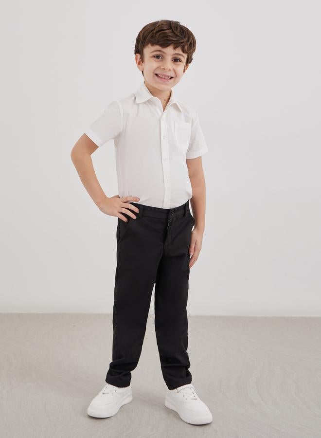 Styli Boys Black Regular Fit Pants with Pockets - Image 2