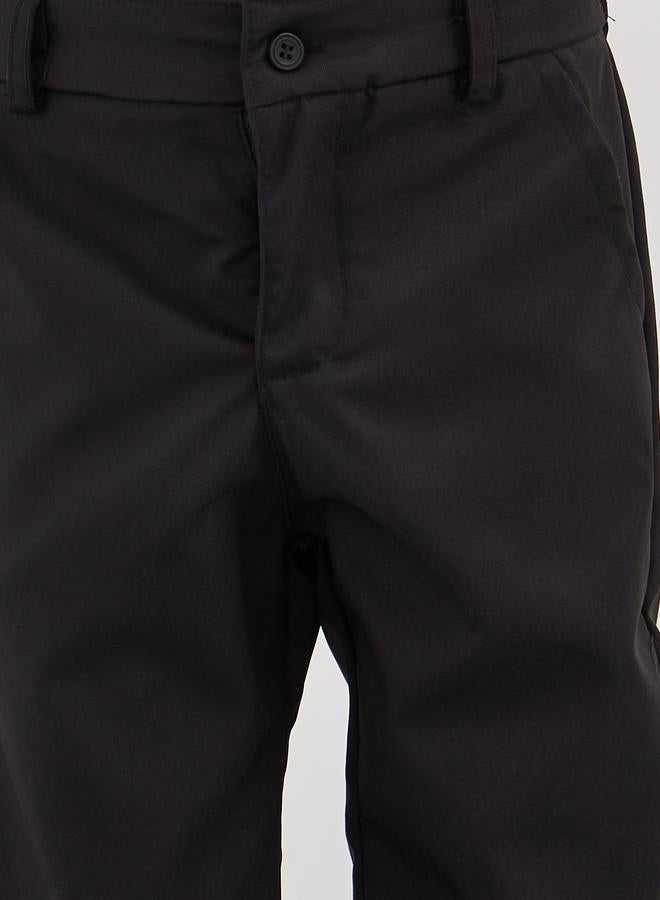 Styli Boys Black Regular Fit Pants with Pockets - Image 3
