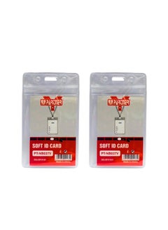 PARTNER ID Card Holders Waterproof Clear Plastic Perfect for Credit Cards, ID Swipe Cards, Key Cards, and Driver's License PVC Material (Pack of 2)  - Image 1