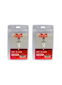 PARTNER ID Card Holders Waterproof Clear Plastic Perfect for Credit Cards, ID Swipe Cards, Key Cards, and Driver's License PVC Material (Pack of 2)  - Image 2