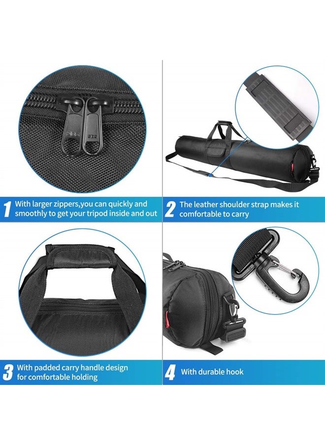 HEMMOTOP Tripod Carrying Case Bag 47x7x7in/120x18x18cm Heavy Duty with Storage Bag and Shoulder Strap Padded Carrying Bag for Light Stands, Boom Stand, Tripod,Mic Stand and Tent Pole  - Image 3