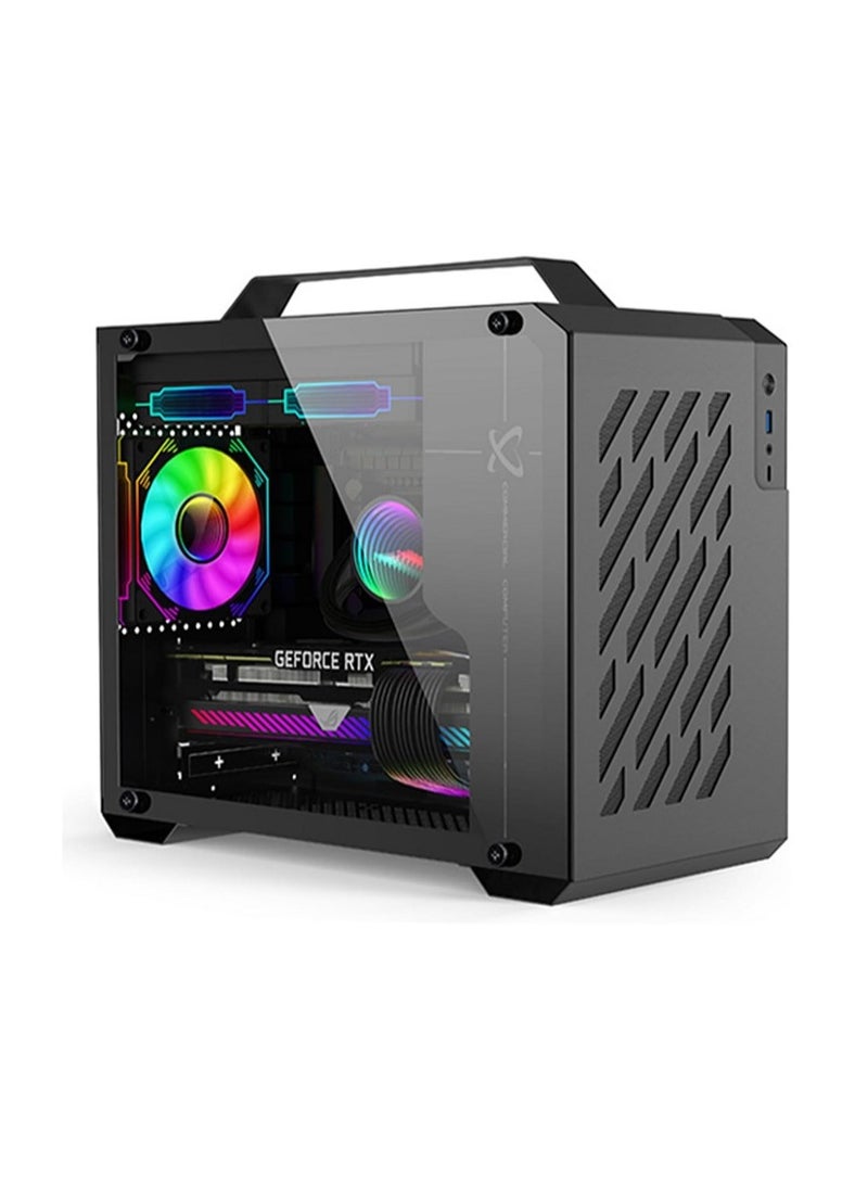 DEEPCOOL CP PORTABLE BUDGET GAMING/WORKSTATION mini PC: CORE I5 12400F | RTX 4060 TI 8GB DDR6 | 1TB NVME SSD/SATA | Windows 11 | WIFI AND BLUETOOTH READY - Image 1