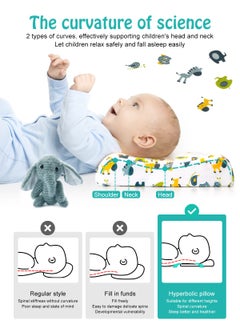 URbazaar Baby Pillow for Sleeping, Adjustable Baby Memory Foam Pillow for Bed Set, Breathable and Soft Pillows Multifunctional Portable Infant Head Support for Kids Boy Girl,  - Image 2