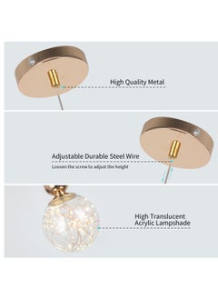 YATAI LIGHTING Chandeliers LED Height Adjustable Pendant Lighting Modern Simplicity Restaurant Bar Ceiling Light Fixture Gypsophila Hanging Lights Used For Study Living Room Bedroom 6W  - Image 4