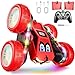 WayEee Remote Control Car 360 Flips RC Stunt Car with LED Lights Strips TypeC Charge Modular Battery 24 GHZ Double Sided High Speed RC Cars for Boys Age 812 Girls 3 Kids Toys Birthday Gifts - Image 2