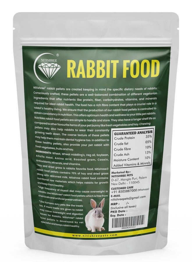 طعام نيتيشري الممتاز للأرانب البالغة على شكل حبيبات، اختيار أخصائيي التغذية (طعام الأرانب 500 غرام) - Image 2