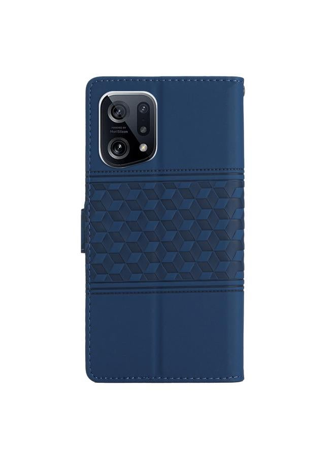 S-TOP Case For OPPO Find X5 Diamond Embossed Skin Feel Leather Phone Case with Lanyard - Image 3