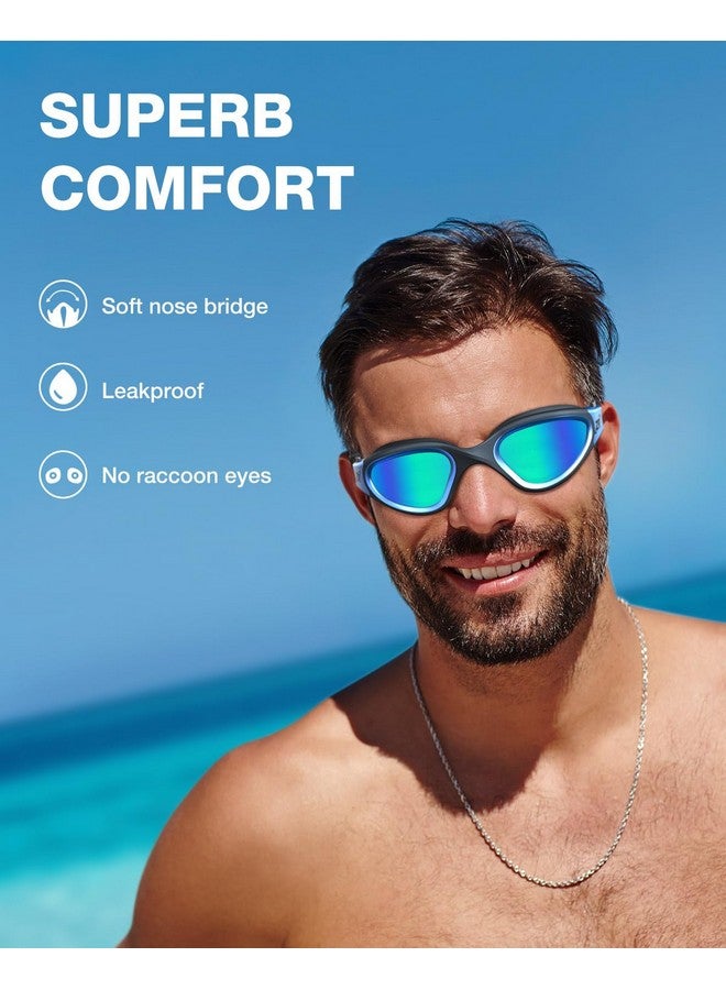 ZIONOR Swim Goggles G1 Max Polarized Antifog Swimming Goggles For Men Women Adult Uv Protection Leakproof Easy Adjustable Strap For Indoor Outdoor Swimming (Polarized + Gold) - Image 3