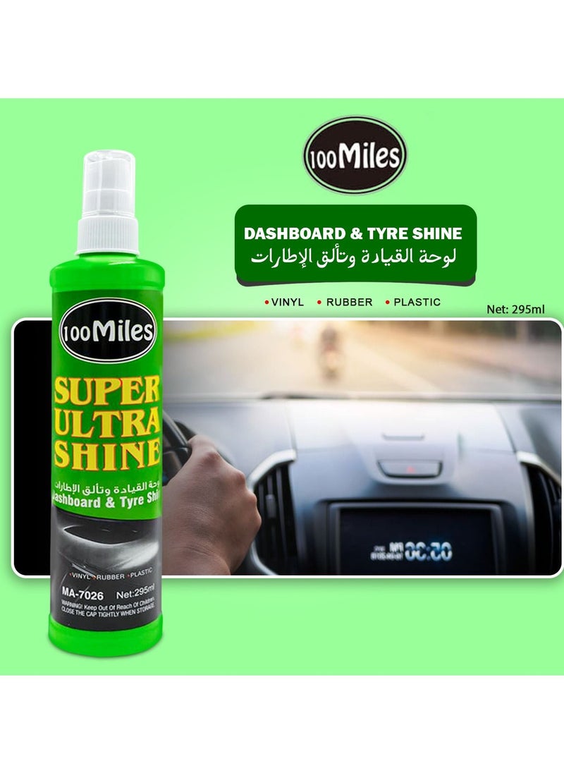100Miles - Super Ultra Shine Dashboard & Tiren Shine Polish , 295 ml, Model: MA-7026 100Miles - Image 1
