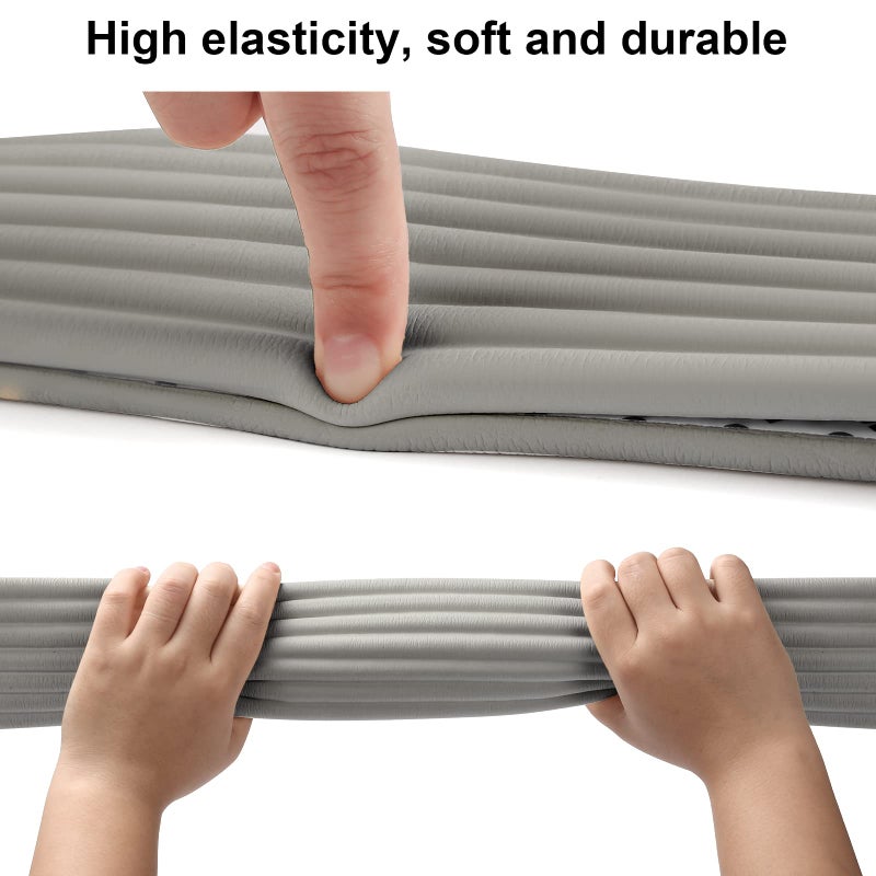 Dovesail Baby Proofing Edge Corner Protector, 16.4 ft Edge Guards Padding with 3M Adhesive, Extra-Wide Soft Rubber Foam Padding, Furniture,Sharp Edge Safety Corner Edge Bumper Guard-Gray - Image 4
