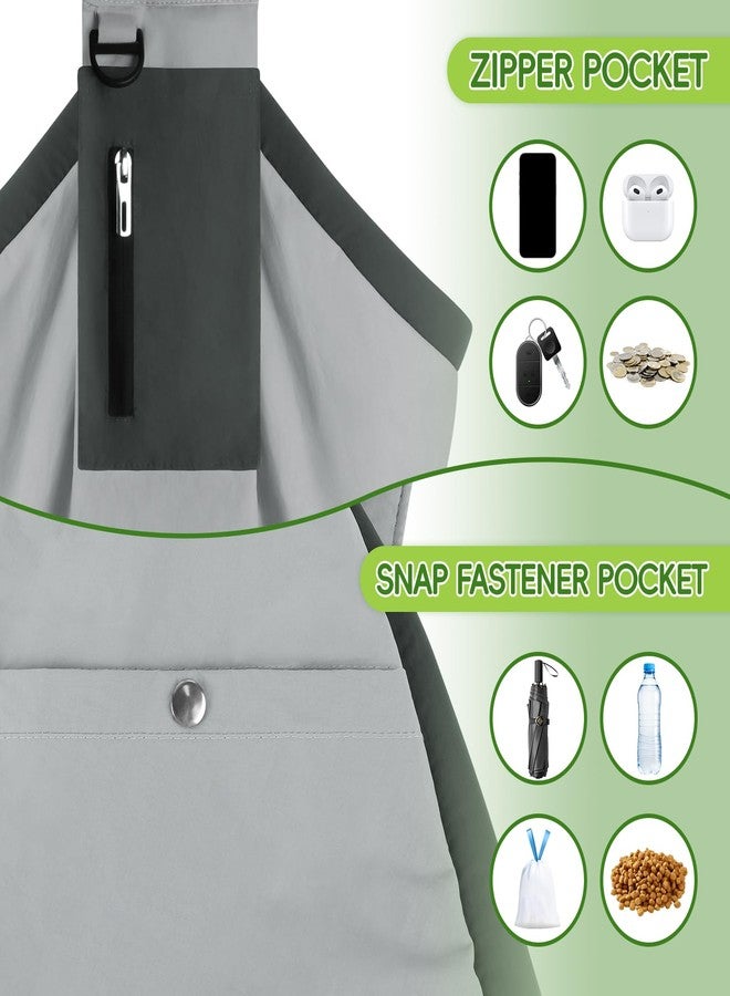 Bartuke Dog Carrier Sling, Hands Free Pet Sling Carriers for Small Dogs and Cats, Thick Padded Shoulder Strap Adjustable Dog Carriers with Storage Pocket, Water-Resistant Puppy Carrier Purse, Grey - Image 5