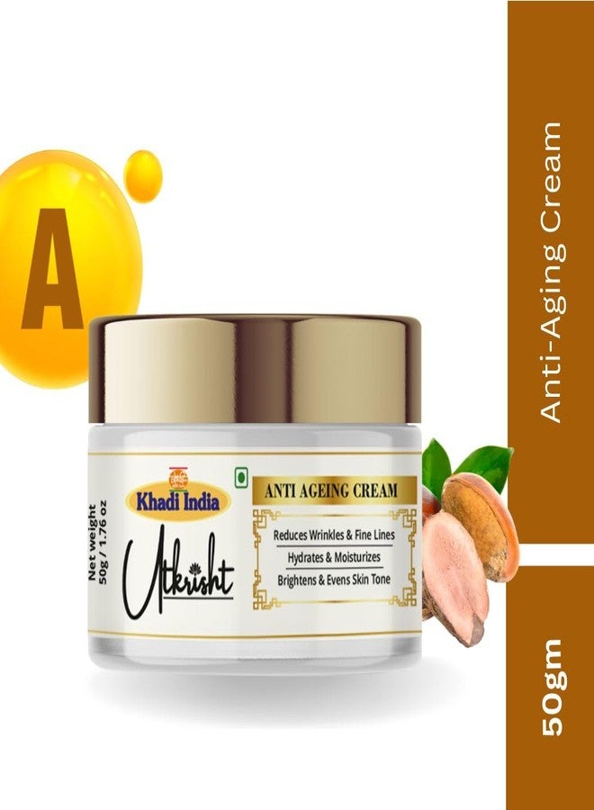 Utkrisht Khadi Night Cream 50g | Enriched with Retinol & Hyaluronic Extract | For Wrinkles & Fine Lines | Brightens Skin | Non-Greasy Formula | All Skin Types | Anti Aging Cream for Women & Men - Image 3
