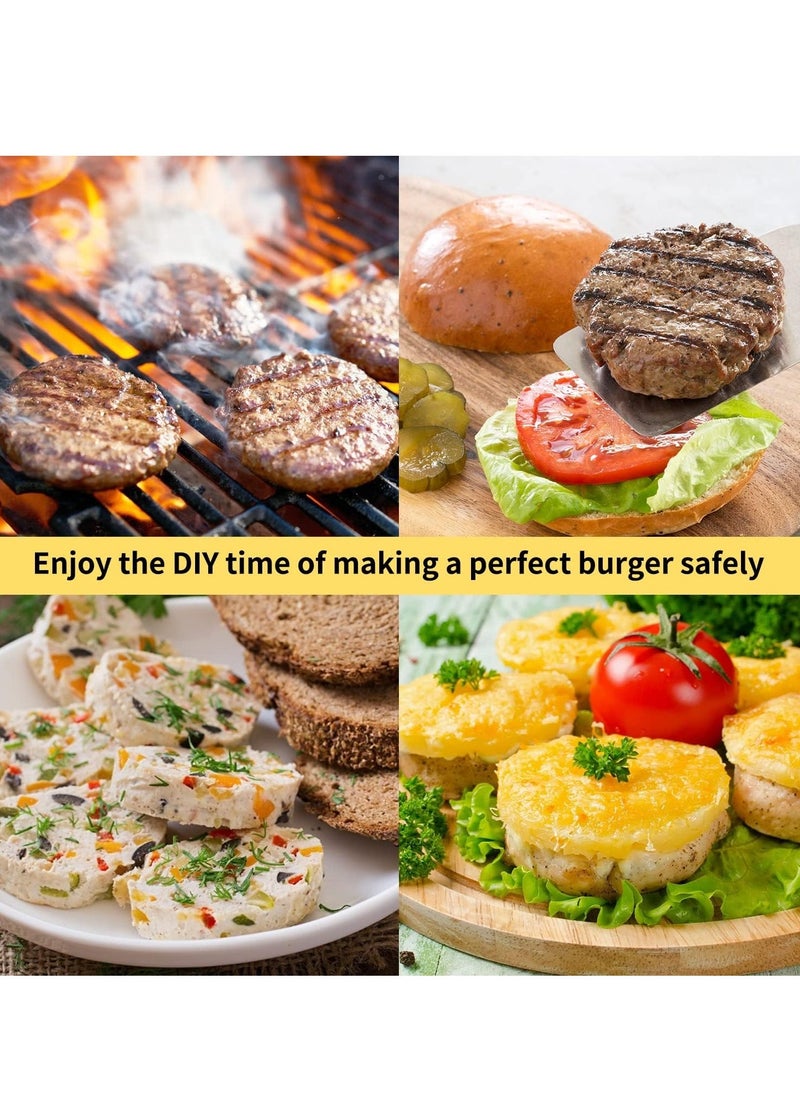 Arabest صانع البرغر من الفولاذ المقاوم للصدأ، صانع فطائر البرغر، مكبس برغر قابل للتعديل، قوالب صنع فطائر غير لاصقة للحوم البقر، الخضروات، البرغر والطهي - Image 3