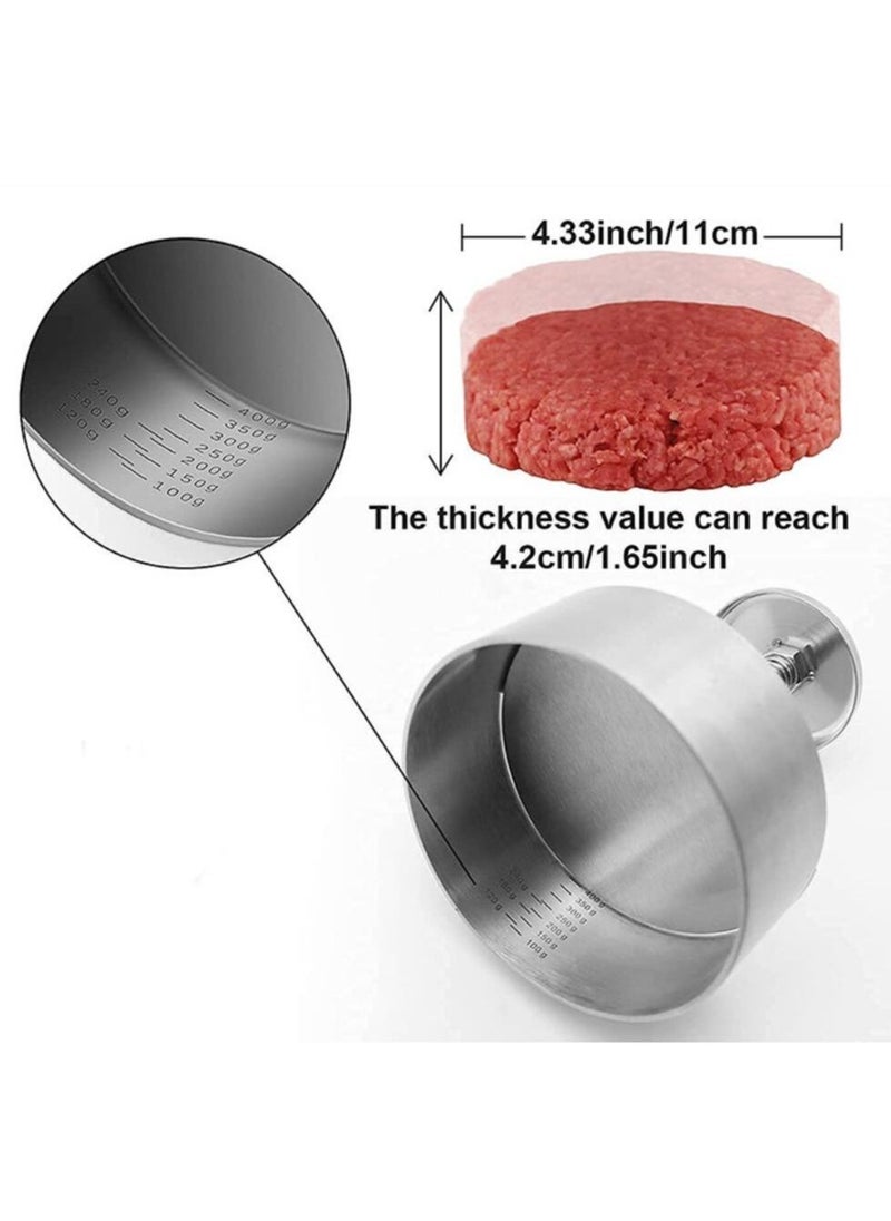 Arabest صانع البرغر من الفولاذ المقاوم للصدأ، صانع فطائر البرغر، مكبس برغر قابل للتعديل، قوالب صنع فطائر غير لاصقة للحوم البقر، الخضروات، البرغر والطهي - Image 2