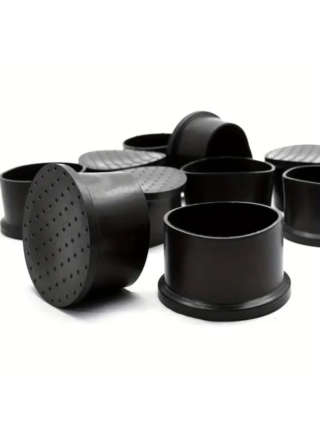 Round Rubber Furniture Feet Covers 25MM 12 Pack Non Slip Chair Leg Protectors - Image 1
