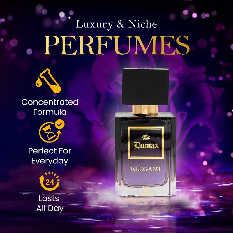 Dumont ELEGANT - 3.4oz - Unisex Perfume for Men & Women - Fruity, Floral, Musky & Luxury Fragrance - Long Lasting Cologne Mist & Body Spray - for Him & Her - Image 2