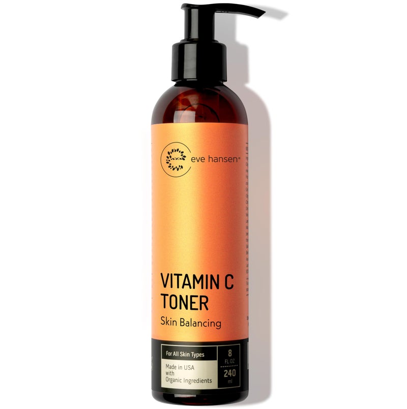 Eve Hansen Vitamin C Toner for face | 8 oz Hydrating Facial Toner Pore Minimizer with Anti Aging Aloe, Citric Acid & Tea Tree | Skin & Face Toner for All Skin Types & Even, Clear Skin - Image 1