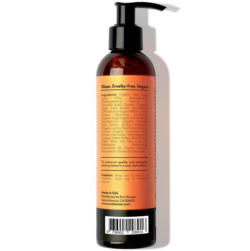 Eve Hansen Vitamin C Toner for face | 8 oz Hydrating Facial Toner Pore Minimizer with Anti Aging Aloe, Citric Acid & Tea Tree | Skin & Face Toner for All Skin Types & Even, Clear Skin - Image 4