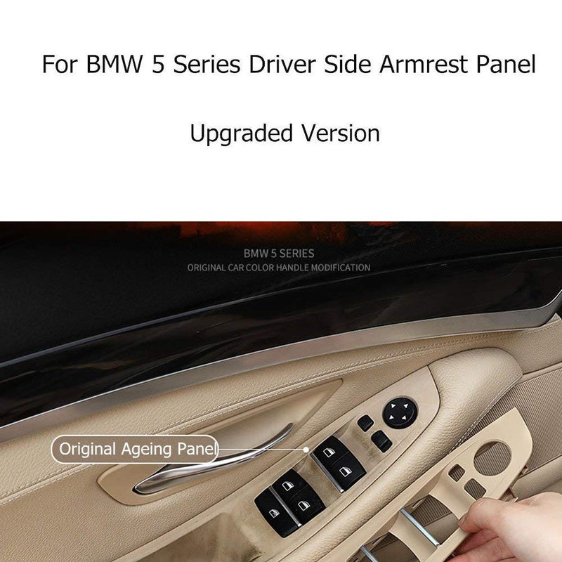 Jaronx Driver Side Door Handle for BMW 5 Series, Window Switch Armrest Panel Left Front Door Armrest Pull Handle for BMW F10/F11 520 523 525 528 530 535 (2010-2016)(Beige Color) - Image 5