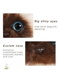 Y&D Cat Plush Toy Simulated Siamese cat shape Material Soft Shape Realistic 10 Inch Kitten Doll Cute Ragdoll Great Birthday Gift for Kids Friends Lovers  - Image 5