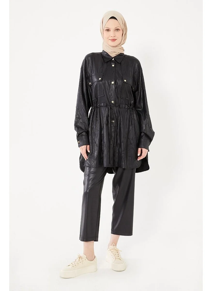 Levidor Black Waist Drawstring Sports Suit