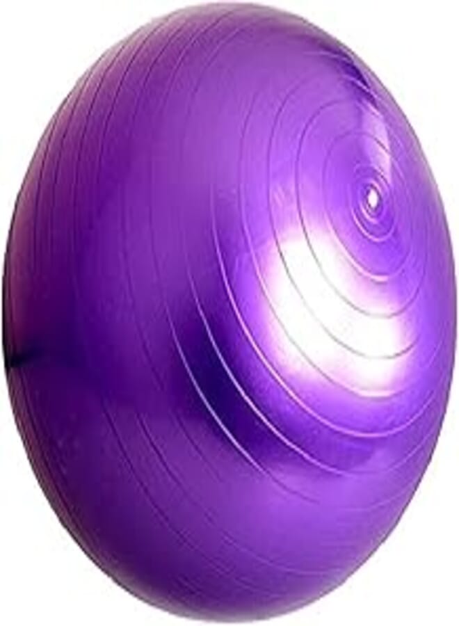 Gym Exercise Swiss Fitness Pregnancy Birthing Injury Sciatica Yoga Ball (Purple, 65cm)