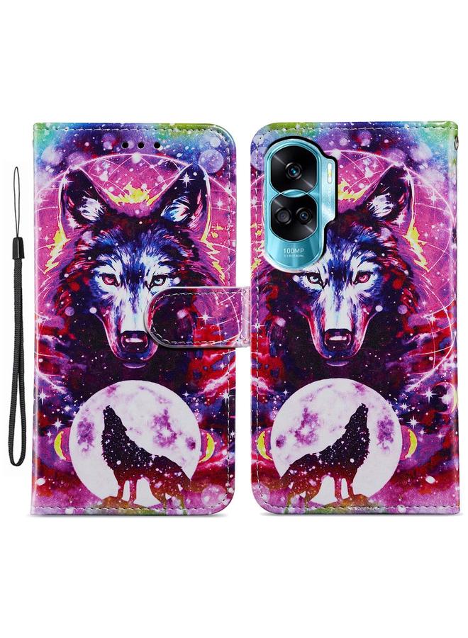 S-TOP Case For Honor 90 Lite Painted Pattern Horizontal Flip Leather Phone Case - Image 1