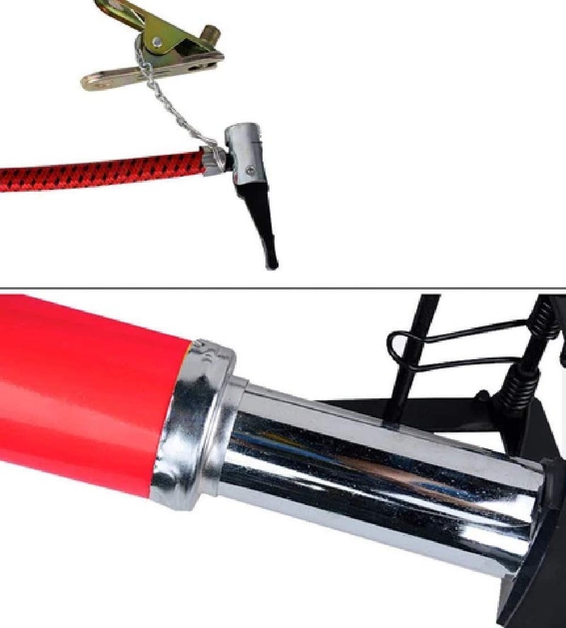 Kytaste High Pressure Foot Pump Bicycle Ball Motorbike Car Type Inflater Tire Air Pump (High Pressure Single Tube Foot Pump, Multicolor) - Image 3