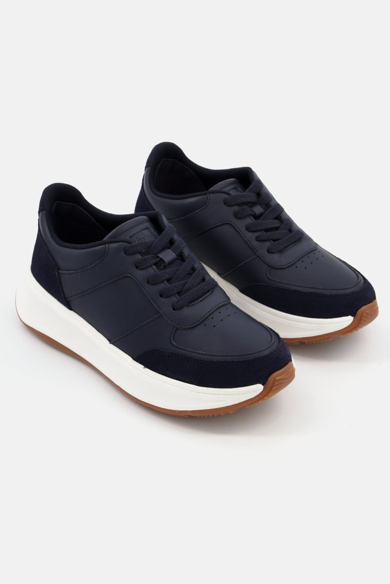 FitFlop حذاء رياضي كاجوال نسائي برباط، أزرق Navy/أبيض - Image 1