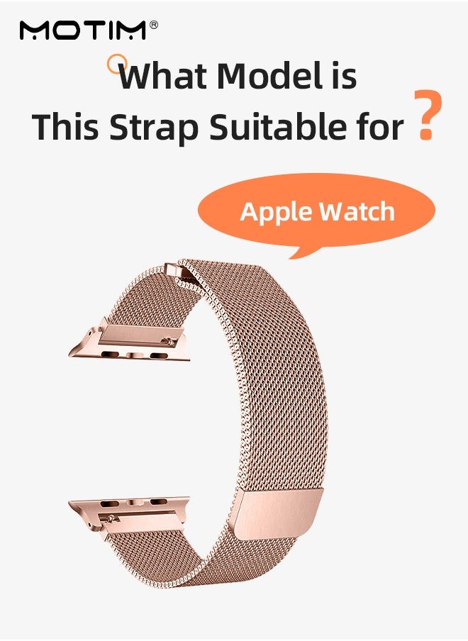 Motim - Metal Magnetic Watch Band for Apple watch7/SE/6/5/4/32 and Samsung Watch 4 Stainless Steel Mesh Replacement Strap 20mm - Image 1