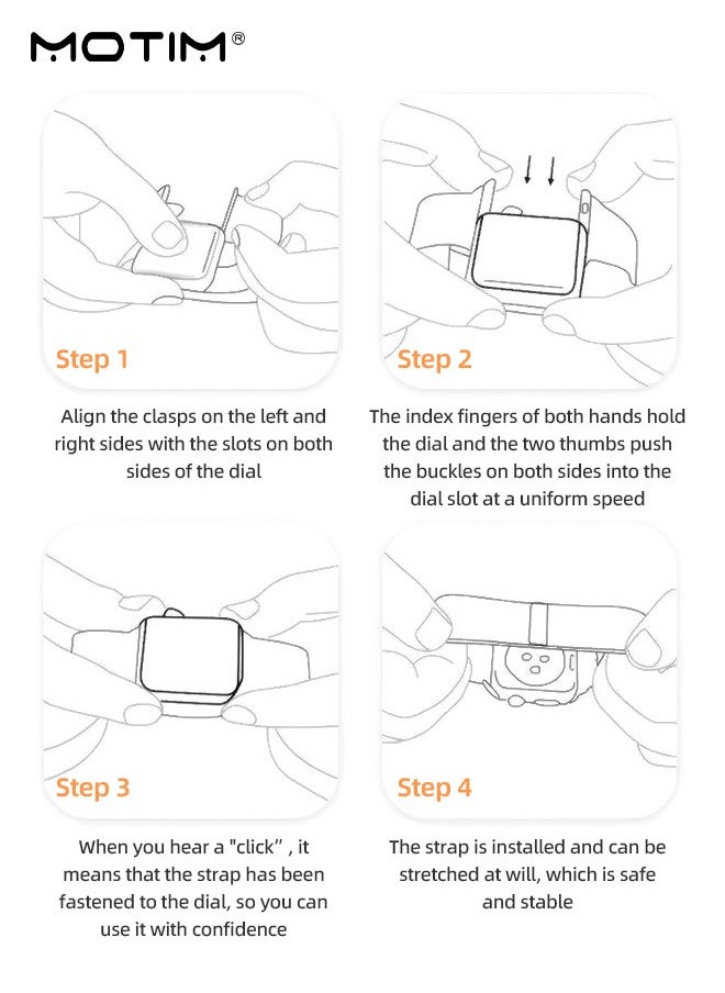 Motim - Metal Magnetic Watch Band for Apple watch7/SE/6/5/4/32 and Samsung Watch 4 Stainless Steel Mesh Replacement Strap 20mm - Image 1