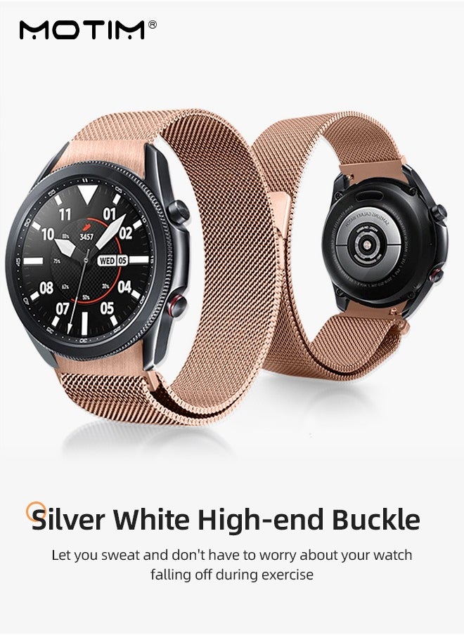 Motim - Metal Magnetic Watch Band for Apple watch7/SE/6/5/4/32 and Samsung Watch 4 Stainless Steel Mesh Replacement Strap 20mm - Image 1