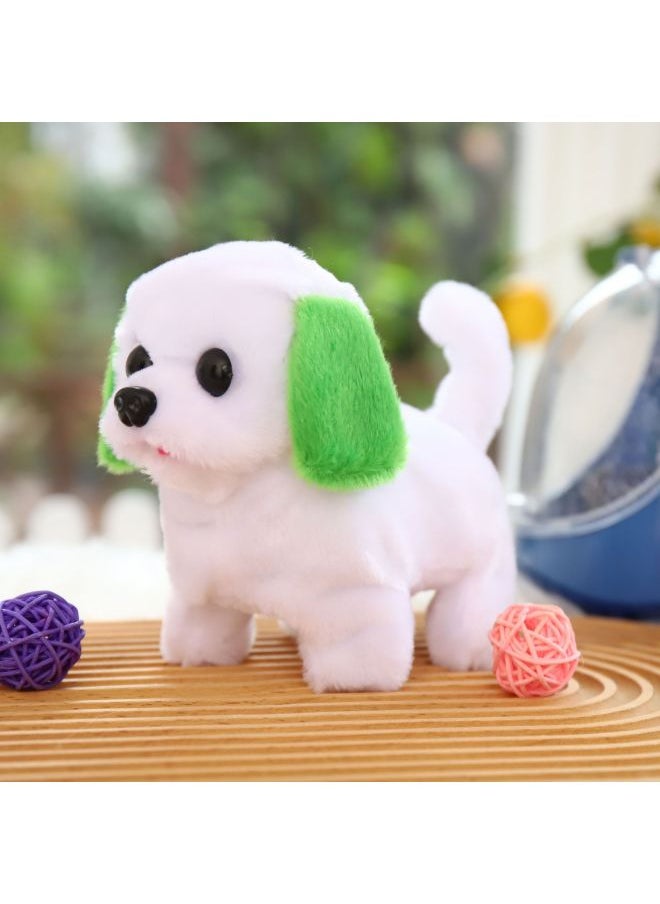 Electric Dog Plush Simulation Robot Dog 1-3 Puppy Kitten Stall Children's Toys Electronic Pet Stall Wholesale-Color:Green Spelled Ears Dog  - Image 1