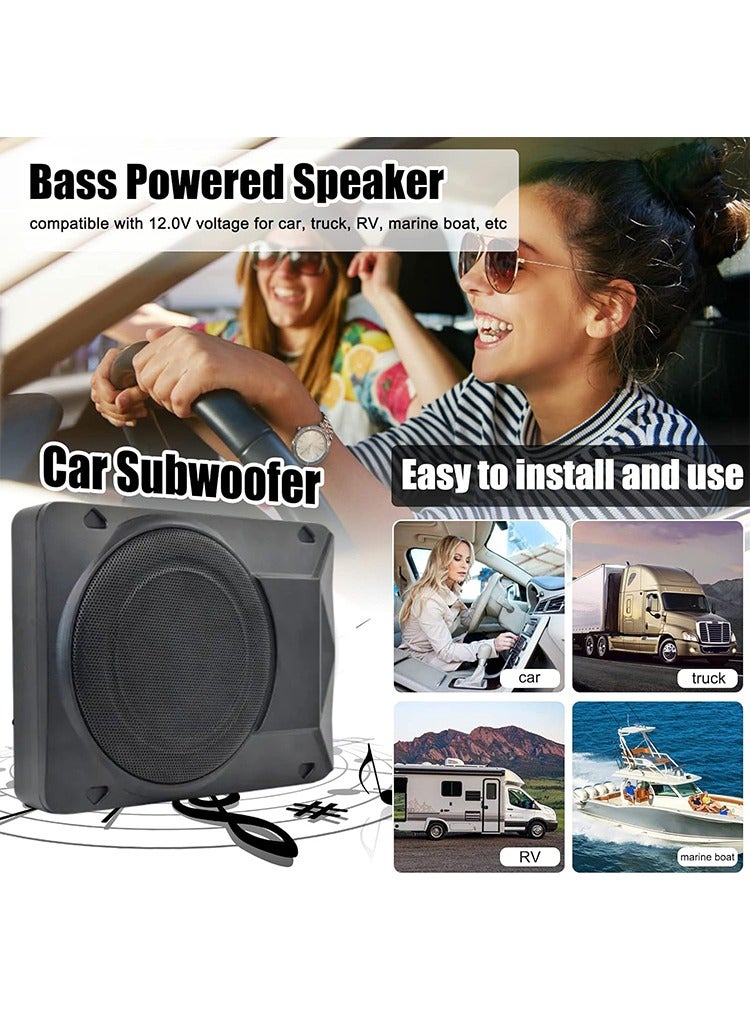 MR.SMART Mr Smart 10-inch Car Subwoofer Speaker, 1800W, Built-in Amplifier, 12V Compatible for Car, Truck, RV, Marine Boat, Ultra-thin Design - Image 4
