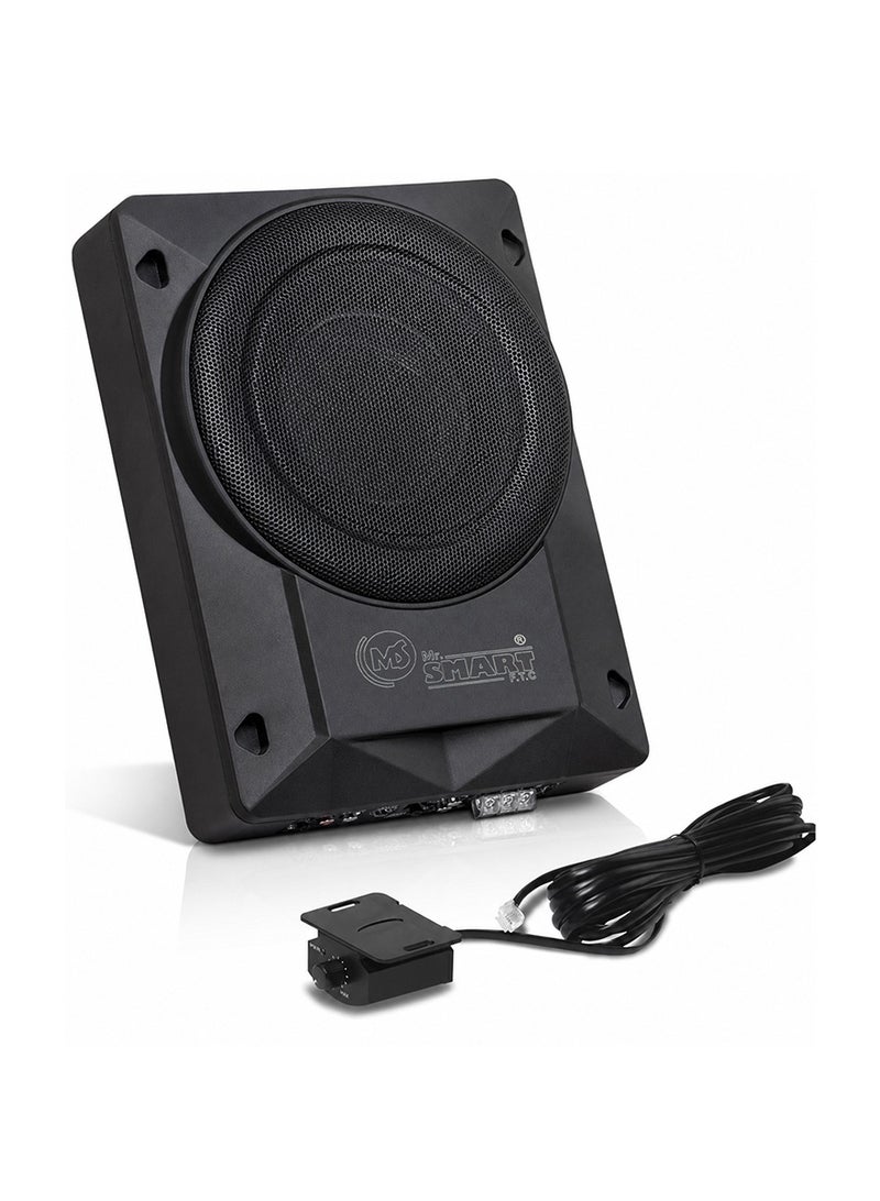 MR.SMART Mr. Smart AMP-09 10-Inch Active Under Seat Car Subwoofer 1800W Max Power | Ultra Slim Powered Car Bass Speaker with Built-in Amplifier | Full Aluminum Cast Body | Deep Bass Audio System for Universal Vehicles - Image 1