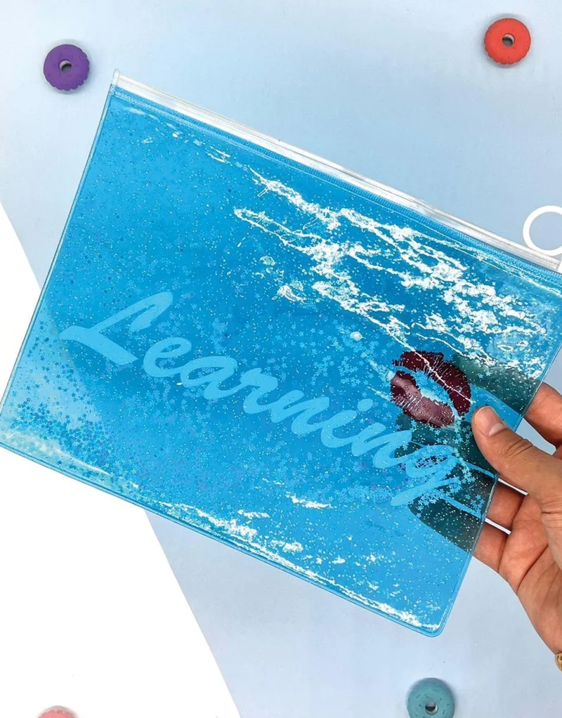 Kağıt Gemi Dükkan Blue Glitter File