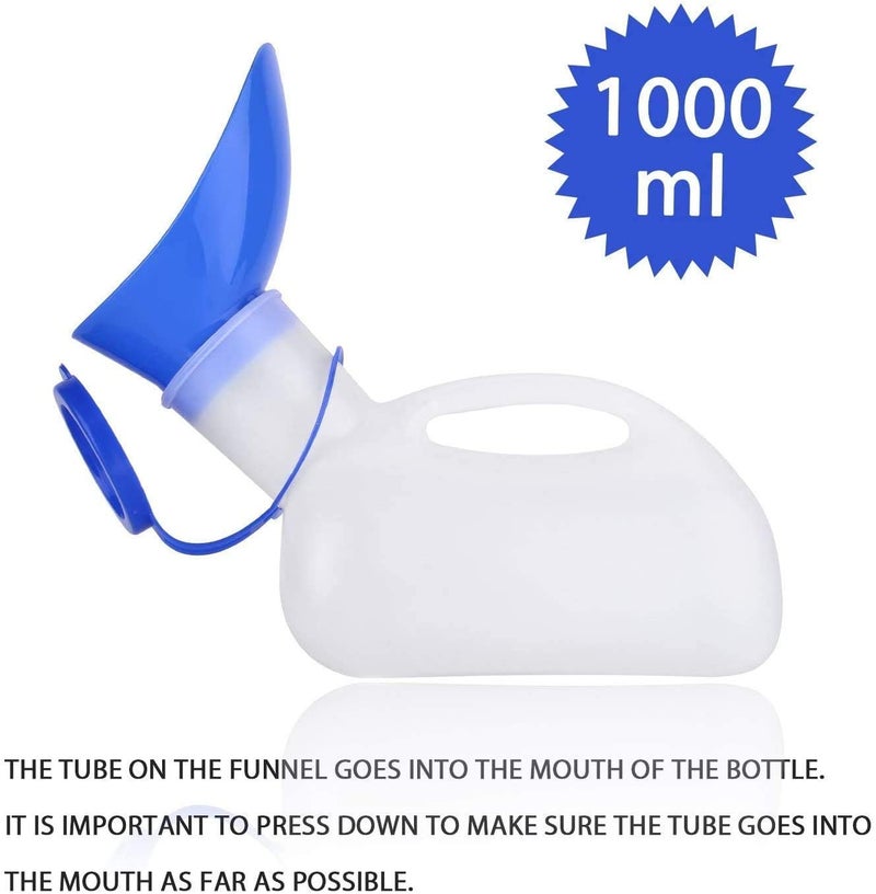 DPOWERFUL Unisex Potty Urinal for Car, Portable Urinal for Men and Women, Bedpans Pee Bottle with a Lid and Funnel, Mobile Toilet Urinal for Car, Old Man, Child and Patient for Hospital Camping Outdoor Travel - Image 4
