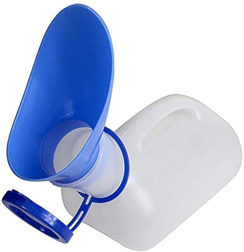 DPOWERFUL Unisex Potty Urinal for Car, Portable Urinal for Men and Women, Bedpans Pee Bottle with a Lid and Funnel, Mobile Toilet Urinal for Car, Old Man, Child and Patient for Hospital Camping Outdoor Travel - Image 1